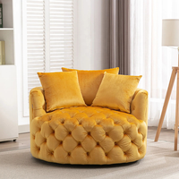 Ensemble de 2 fauteuils Chesterfield en velours, fauteuils de salon surdimensionnés, fauteuils rembourrés pour salon, vente en gros