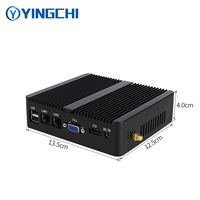 Mini PC Portable sans ventilateur à faible consommation N2830 Ordinateur win7/8/10 linux Ubuntu 4/8gb SSD 128gb double ordinateur industriel Lan