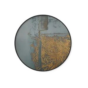 Lienzo abstracto de estilo Industrial moderno, arte circular de alta calidad, decoración de pared, pintura pintada a mano, 70x70cm