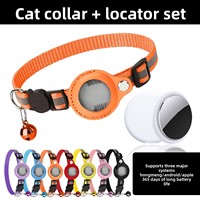 Nouveau kit de localisation intelligent Airtag, collier anti-perte pour animaux de compagnie, collier réfléchissant pour chat