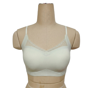 Reggiseno Senza Cuciture Traspirante in Seta Ghiacciata con <span class=keywords><strong>Push</strong></span>-<span class=keywords><strong>up</strong></span> e Finiture in Pizzo, Vendita all'Ingrosso, per Uso Quotidiano Estivo - Product Image 4