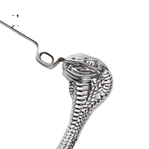 Telaio targa fissa in lega di zinco argento design serpente - Product Image 2