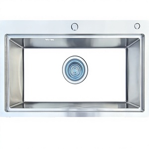 Fregadero de Cocina Premium de Acero Inoxidable 304, Hecho a Mano, de Empotrar, con Cuenco Profundo, Antiarañazos, Comercial - Product Image 1