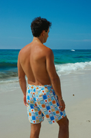 Fabricant de shorts de bain personnalisés pour hommes, imprimés, en tissu recyclé, séchage rapide, haute qualité, luxe, shorts de plage