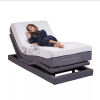Cadre de lit électrique multifonctionnel avec télécommande sans fil Okin Motor, lit relevable avec matelas en mousse à mémoire de forme