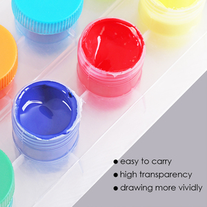 Set di <span class=keywords><strong>12</strong></span> Colori Tempera Non Tossici per Bambini Foska, Colori Acrilici per Studenti e Artisti - Product Image 3