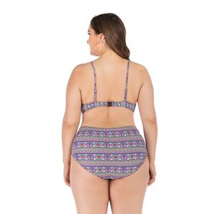 2020 personalizado Sexi venta al por mayor de tamaño de China <span class=keywords><strong>Bikini</strong></span> cintura alta Mujer <span class=keywords><strong>gorda</strong></span> traje de baño - Product Image 5