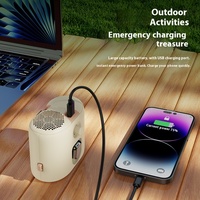 Ventilateur portable AntarcChill à fixation ceinture, rechargeable par USB, à vitesse réglable, mains libres, avec fonction batterie externe