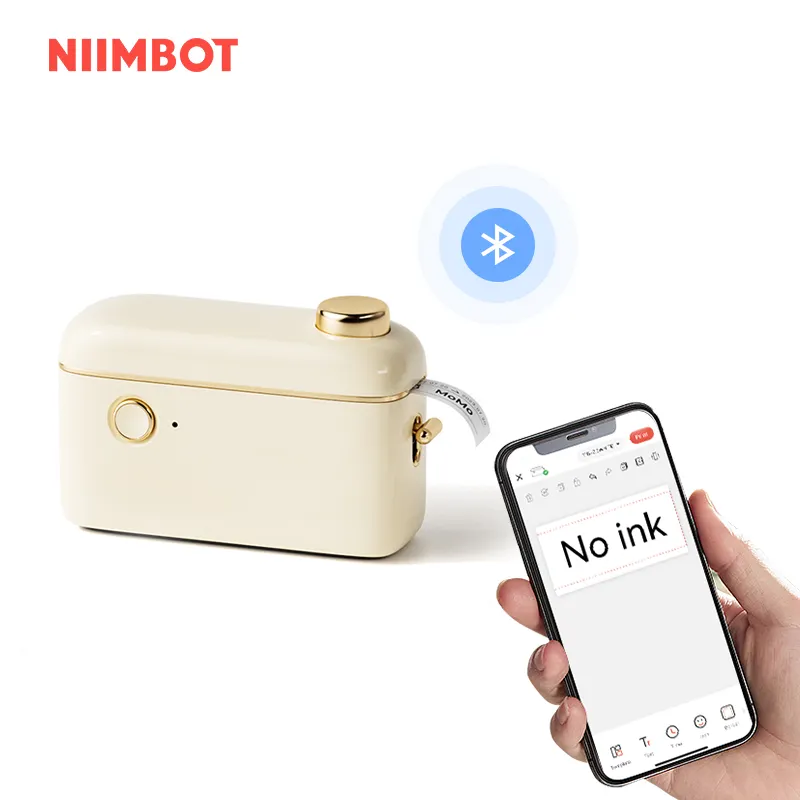 NiiMbot nuovo design H1/H1S prezzo di fabbrica all'ingrosso stampante termica per iphone android tascabile di alta qualità con carta continua gratuita
