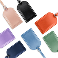 Mode créative personnalisée haut de gamme en cuir PU sac de voyage étiquette vente chaude étanche étiquette de bagage valise autocollant