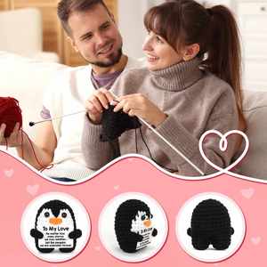 Pingüino de Ganchillo Hecho a Mano, Regalo de Aniversario de Bodas o San Valentín para Mujeres y Hombres, Regalo Romántico de Te Amo para Parejas, Esposa, Esposo - Product Image 3