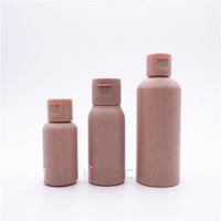 Bouteille de shampooing et de lotion jetable en plastique de paille de blé de 50 ml pour hôtel, vente en gros