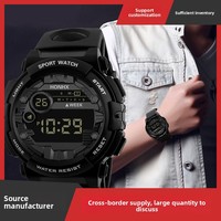 Montre de sport électronique créative pour hommes avec grand cadran, montre pour étudiants