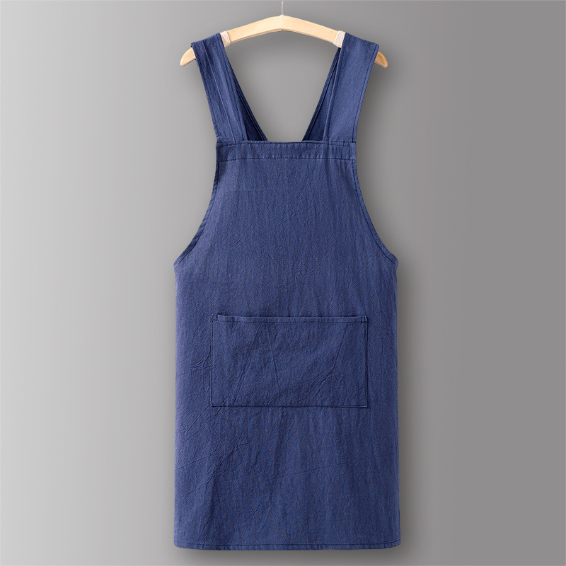Bleu violacé ZJ618, coton froissé, ceinture croisée en pur coton.