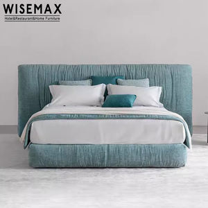 WISEMAX FURNITURE 2023 Nouveau design <span class=keywords><strong>de</strong></span> meubles <span class=keywords><strong>de</strong></span> chambre à coucher italiens <span class=keywords><strong>de</strong></span> luxe Ensemble <span class=keywords><strong>de</strong></span> <span class=keywords><strong>lit</strong></span> King Size <span class=keywords><strong>Lit</strong></span> moderne en bois massif et tissu <span class=keywords><strong>de</strong></span> lin pour <span class=keywords><strong>la</strong></span> maison - Product Image 3