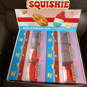 Mainan Squishy Jumbo Rocket Popsicle Tiga Garis Merah Putih Biru Bentuk Kerucut Ujung Bulat Pensil Raksasa <span class=keywords><strong>Burger</strong></span> Slow Rising Toys Grosir - Product Image 3