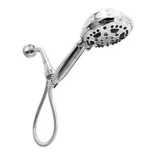 Doccetta a mano di lusso a 6 funzioni ad alta pressione e risparmio idrico con finitura cromata, design moderno per uso alberghiero, garanzia di 3 anni - Product Image 1