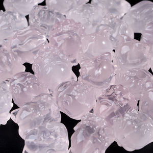 Venta al por mayor de piedras preciosas a granel cristal cuarzo rosa zorro diseñador encantos pulsera encantos tallado para pulsera fabricación de joyas DIY - Product Image 6