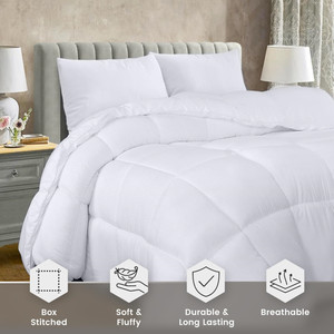 Personalizar macio respirável tamanho branco <span class=keywords><strong>Queen</strong></span> Bedding Comforter Duvet Insert com capa de algodão Para baixo quilt king cama sheet set - Product Image 3
