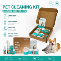Kit de soins corporels pour animaux de compagnie en usine sûr et naturel chien chat dents oeil oreille lingettes humides toilettage pour animaux de compagnie sans lavage mousse nettoyant produits ensemble