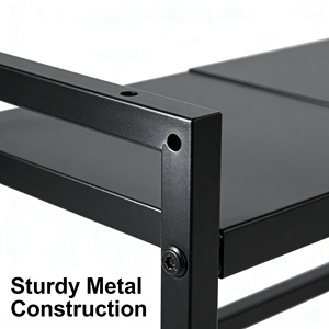 ชั้นวางของไม้มะม่วงปรับระดับได้ทันสมัย สำหรับวางในครัวและรถเข็น - Product Image 4