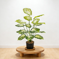 Plante artificielle Monstera naturelle pour décoration de table, feuilles de Taro printanières pour occasions spéciales et anniversaires