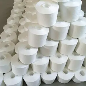 Nguyên Trắng 20/2 60/2 30/2 chủ đề chất liệu 100% STAPLE Spun polyester sợi xoắn cho may chủ đề nhà sản xuất