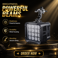 Projecteur LED RGBW 6-en-1 DMX512 en aluminium 7*18W pour intérieur/extérieur, étanche IP66, CRI90, garantie 1 an, idéal pour KTV