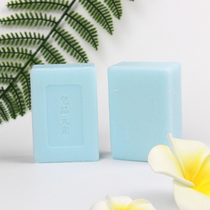 Jabón de baño antibacteriano hecho a mano, blanqueador de piel, sal marina, Natural, azul, OEM ODM, Etiqueta Privada para acné y cara, 8x128x3cm, 5,5g - Product Image 3