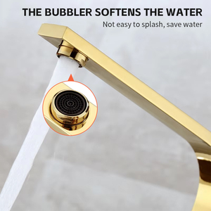 <span class=keywords><strong>Robinet</strong></span> <span class=keywords><strong>de</strong></span> cuisine moderne en acier inoxydable doré à poignée unique, carré, eau chaude et froide, rotation à 360 degrés, montage sur plan, pour hôtel et salle <span class=keywords><strong>de</strong></span> bain - Product Image 3