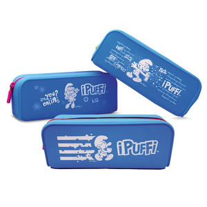 กล่องใส่ดินสอ THE SMURFS สีเดียว ขนาด 28x8 สูง 6 ซม. สีฟ้า พิมพ์ลายสีขาว - Product Image 1