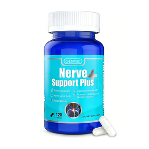 Suplemento para el Alivio del Estrés Nervioso en Cápsulas con Ácido Alfa Lipoico y Vitamina, 120 Cápsulas para Adultos, ¡Oferta! - Product Image 1