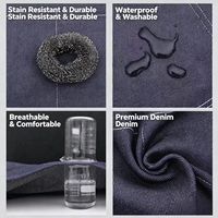 Tablier de Serveuse en Jean Robuste Sans Manches avec Poches Porte-Outils – Écologique et Tendance pour Restaurant et Bar