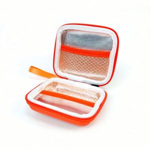 Trousse de premiers secours portable ODM à coque rigide, élégante, orange, en Oxford et EVA, résistante à l'eau et aux chocs - Product Image 2