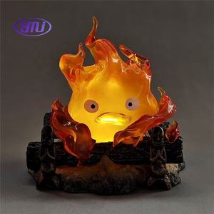 Figuras de <span class=keywords><strong>Manga</strong></span> de 12CM, estatuas luminosas Howl's Moving Castle Calcifer, lámpara de respiración, dibujos animados japoneses, figuras de Anime de PVC, Juguetes - Product Image 3