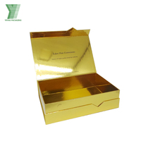 Boîtes d'emballage pour extensions de cheveux en papier écologique avec fermeture magnétique, impression de logo personnalisée, couleur or laser de luxe
