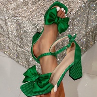 Sandales à talons épais pour femmes, à bout carré, à bout ouvert, une pièce, élégantes et sexy