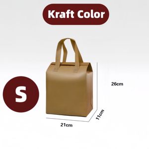 Sac isotherme personnalisé en non-tissé, écologique, jetable, pour emporter, avec poignée souple isolée en aluminium, sac à déjeuner - Product Image 3