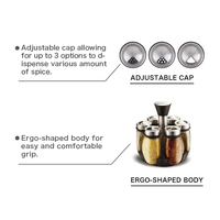 Easylife-Ensemble de bouteilles d'assaisonnement multifonctions de 110ml, support pour pots à épices de 12 pièces avec verre rotatif incliné pour le stockage de l'emballage