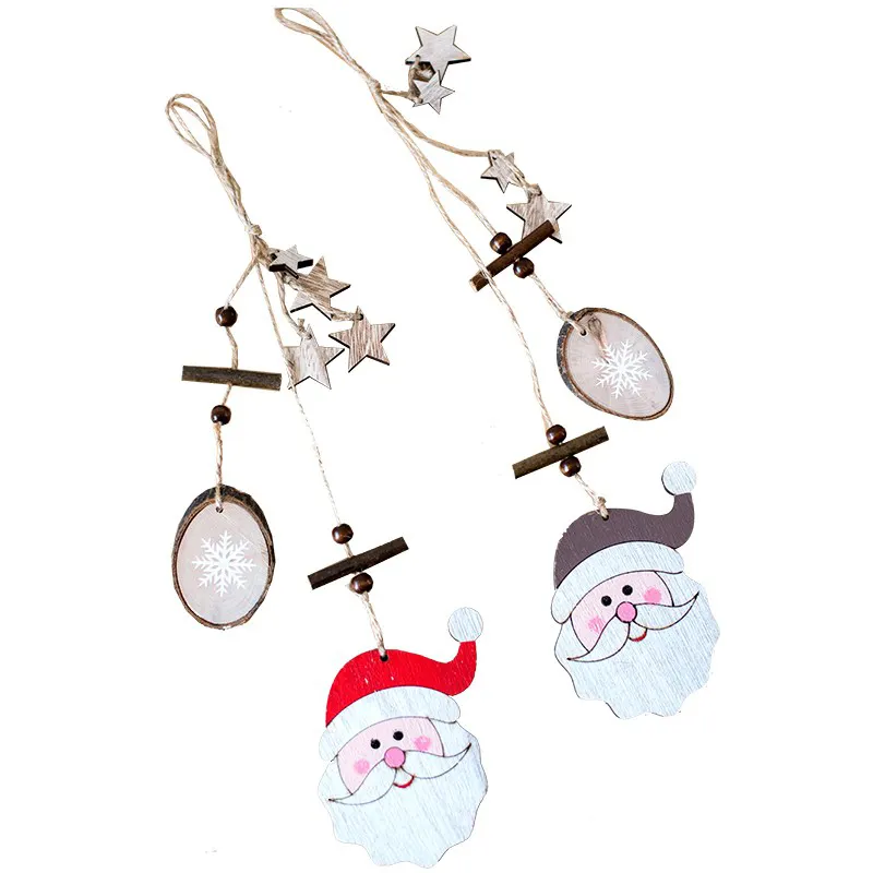 JUHAN Santa + Elk Hanging Strings, Christmas Decorations Home Store Shopping Mall Hanging Ornaments Christmas Tree Accessories