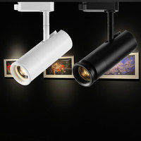 Lampu Sorot LED COB 12W Dapat Diredupkan, Dapat Diperbesar, Konstruksi Aluminium Modern, CRI 97, Sudut Sinar 10-60, 3000K-6000K, Museum Seni, 720lm