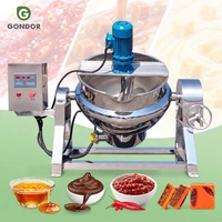 Marmite de cuisson à vapeur commerciale 20L électrique et à gaz pour nougat, caramel, noix et sauces, avec agitation