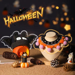 Conjunto de accesorios para mascotas de Halloween | Bufanda divertida <span class=keywords><strong>Collar</strong></span> de sombrero para gatos Perros, lindo traje de gato Ragdoll - Product Image 4