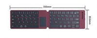 Keyboard Nirkabel Mini Dual Folding Scissor untuk Laptop Ultra Tipis Touchpad Ringan Portabel Dapat Disesuaikan 2026