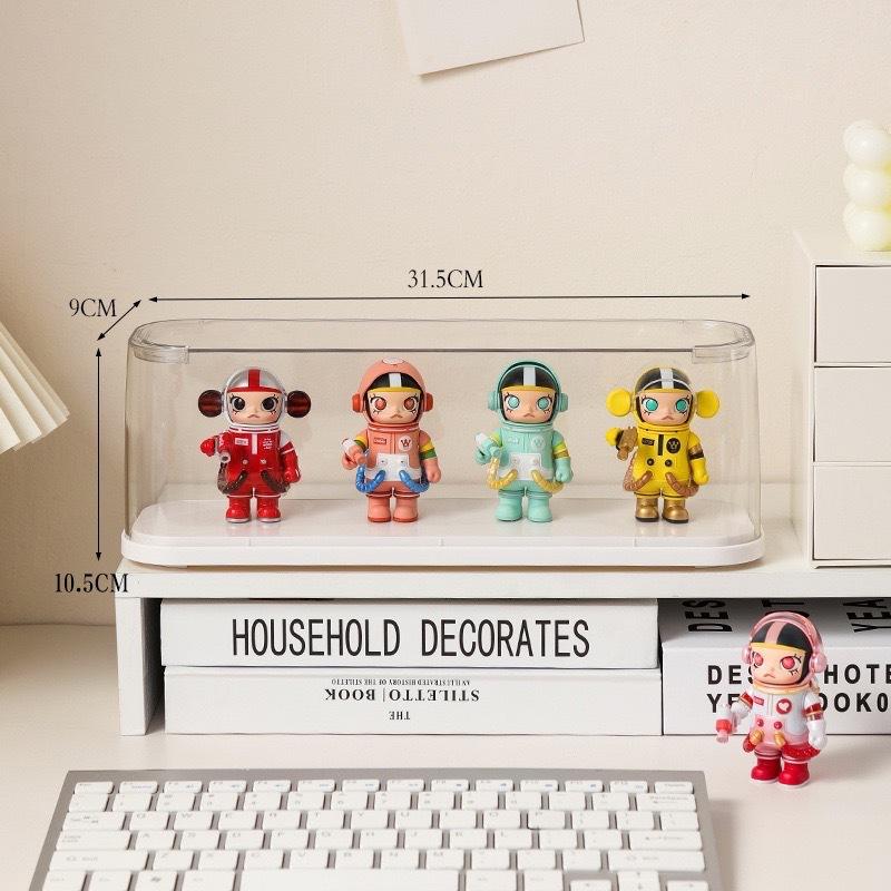 กล่องเก็บฟิกเกอร์ชั้นเดียวสีขาวบริสุทธิ์