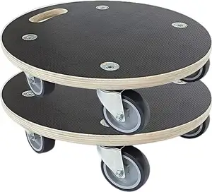 Chariot de déménagement de meubles avec roues en caoutchouc, moteur roulant en bois MDF robuste de 500lb pour canapé <span class=keywords><strong>piano</strong></span> et réfrigérateur - Product Image 1