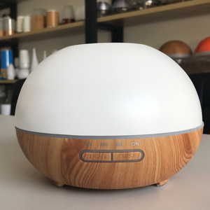 Diffuseur d'arômes en bois grainé, humidificateur 400 ml, télécommande intelligente avec lumière pour usage domestique - Product Image 5