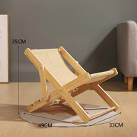 Arbre à chat en bois massif avec emballage en carton, lit réglable pour chat et griffoir en sisal, vendu directement d'usine et très demandé
