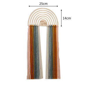 Nouvelle décoration murale pour <span class=keywords><strong>chambre</strong></span> d'enfant <span class=keywords><strong>arc</strong></span>-<span class=keywords><strong>en</strong></span>-<span class=keywords><strong>ciel</strong></span>, pendentif <span class=keywords><strong>en</strong></span> laine pure avec pompon, accessoires photo pour bébé, décorations suspendues pour la cérémonie du premier mois du bébé - Product Image 1