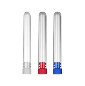 Tube à essai en plastique PP PS, petit tube à essai transparent avec <span class=keywords><strong>bouchon</strong></span> - Product Image 4